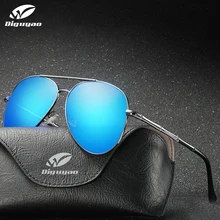 Высокое качество фирменный дизайн пилот поляризованные солнцезащитные очки мужские винтажные металлическая оправа мужские очки для вождения очки UV400 защита