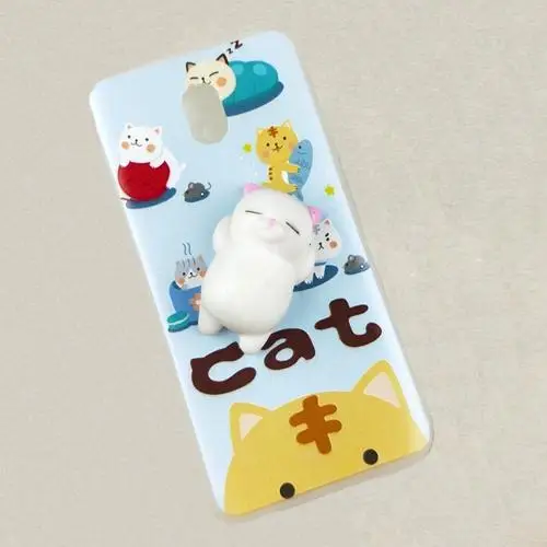 Squishy case cat Чехол для samsung J5 чехол милый 3D мультяшный Минни Кот Ститч силиконовый чехол для samsung Galaxy J3, J5, J7 года Pro EU чехол - Цвет: Squishy case cat