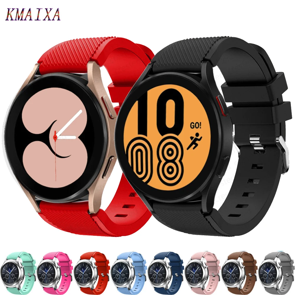 20mm 22mm Band for Samsung Galaxy Watch 4/Classic/46mm/42mm/active 2 Gear s3/S2 silicone bracelet Huawei GT/2/GT2/3 Pro strap | Наручные