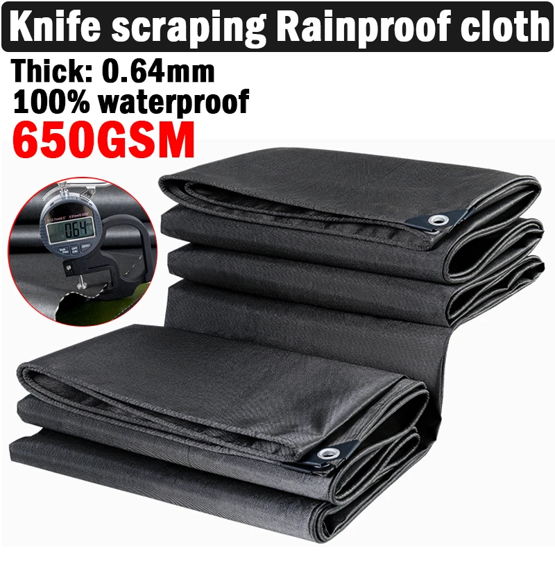 Lona gruesa de PVC para barcos y camiones, lona negra resistente de 650GSM, Oilcloth, de jardín, toldo de lona|Redes y toldos| - AliExpress