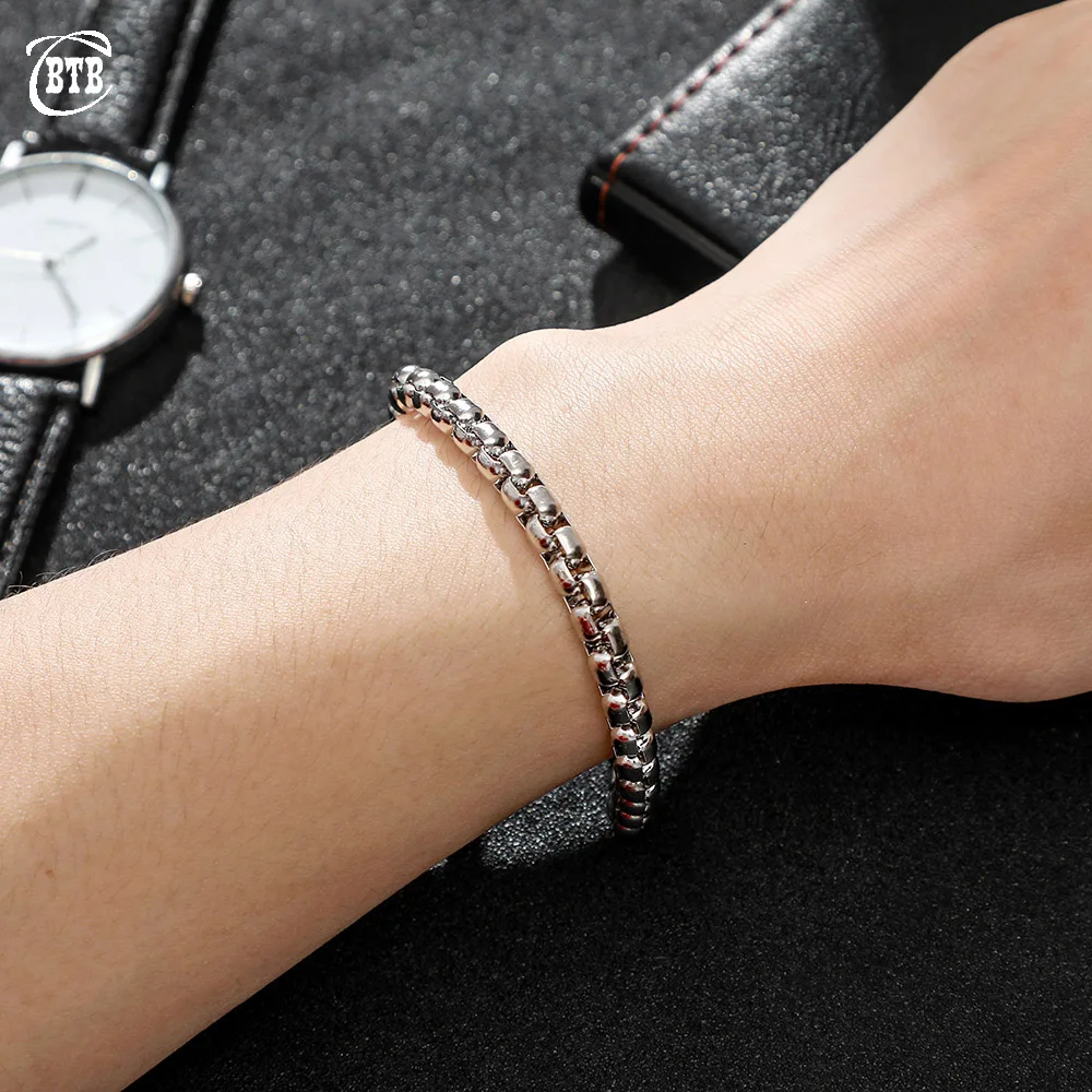 Панцирная кубинская цепочка из нержавеющей стали для мужчин и женщин s браслеты цепочки ювелирные изделия для мужчин 6 мм Будда браслет для мужчин и женщин