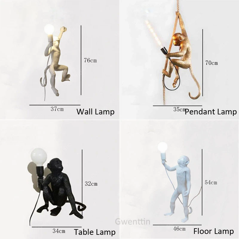 Preise Seletti Harz Affe Lampe Led Anhänger Lichter Moderne Hanf Seil Küche Hängen Lampen Esszimmer Leuchten Industrielle Lampe