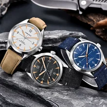Мужские автоматические механические часы Corgeut, роскошные модные повседневные брендовые кожаные мужские водонепроницаемые спортивные мужские часы, мужские часы
