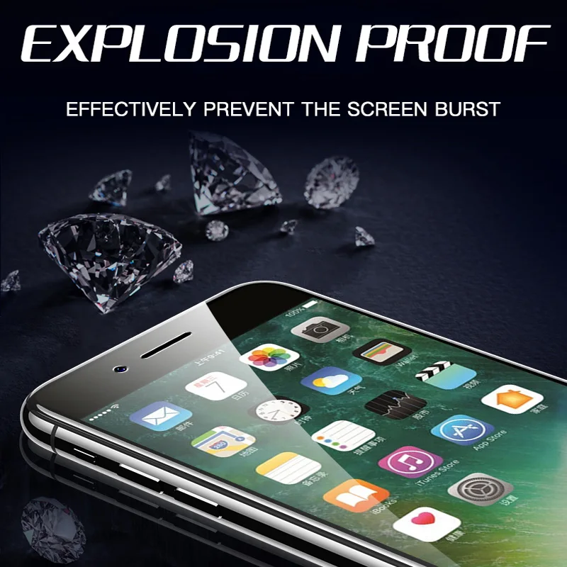 Стекло с полным покрытием для iPhone 12 mini 7 8 Plus 6 6s SE2 защитное закаленное стекло X Xr Xs 11