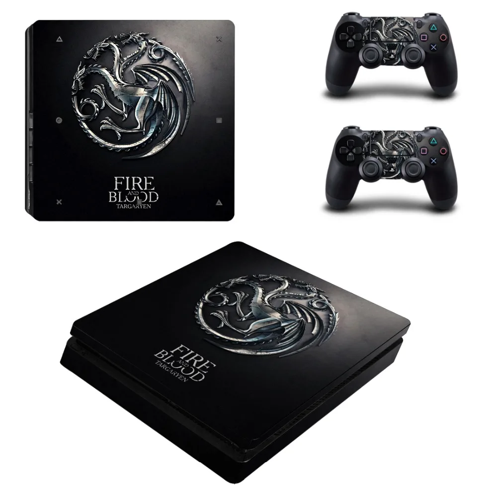 Красный Игра престолов PS4 тонкая кожа Наклейка Обложка виниловая для Playstation 4 DuslShock 4 консоль и контроллер PS4 тонкая кожа Наклейка - Цвет: Красный