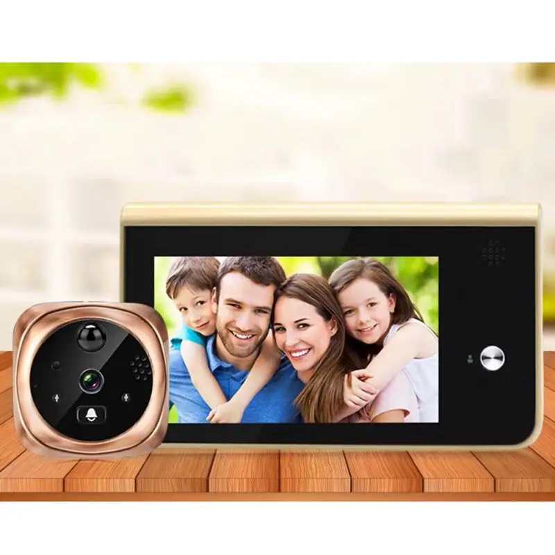 

Digital Door Viewer Night Vision Remote Photo Video Call Motion Detection Home Security Camera with IPS HD-screen