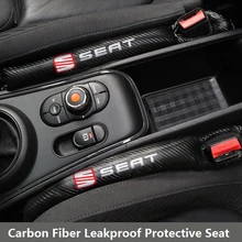 2 шт., углеродное волокно, герметичное защитное сиденье, зазор, автомобильный чехол, Накладка для сиденья, Cupra ArosaI Alhambra FR Leon, аксессуары для автомобиля-Стайлинг