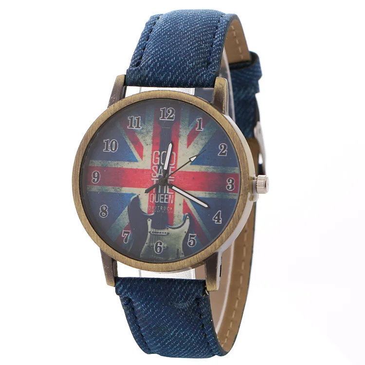 

Korean-style Union Flag Pattern Bracelet Watch niu zi dai WOMEN'S Watch Hot Models Watch
