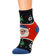 Женские носки, милые повседневные носки для работы и бизнеса, рождественские носки из кораллового флиса, средние спортивные носки, повседневные носки с принтом, забавные носки