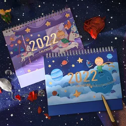 Calendario de escritorio Kawaii serie Little Prince 2022 ~ 2022,12 2022,1, planificador portátil, decoración de escritorio, papelería, arte antipresión
