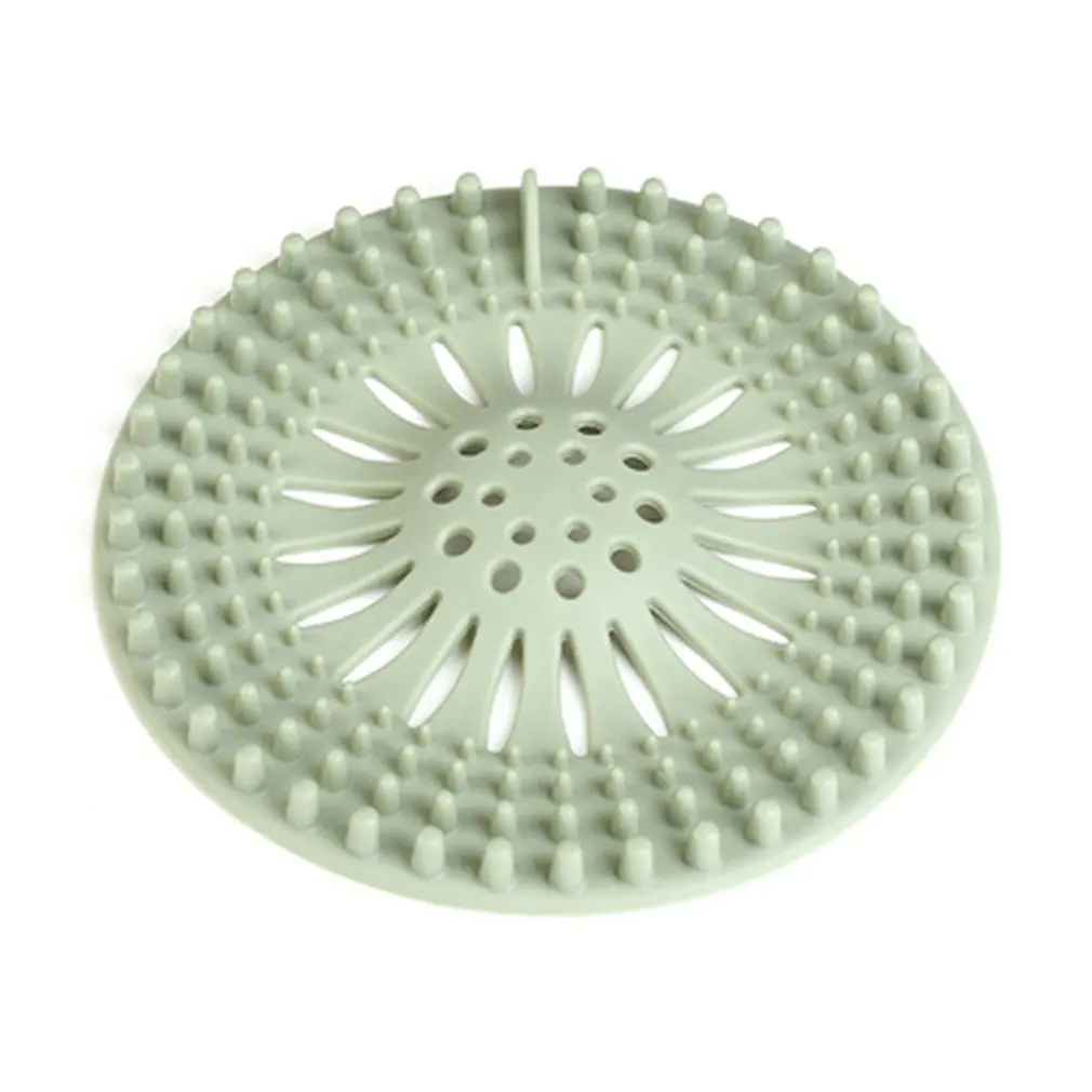 Круглый Слив для пола коврик заглушка фильтр для воды душ дренажные крышки Фильтр для раковины фильтр для волос пробка для ванной кухни - Цвет: Зеленый