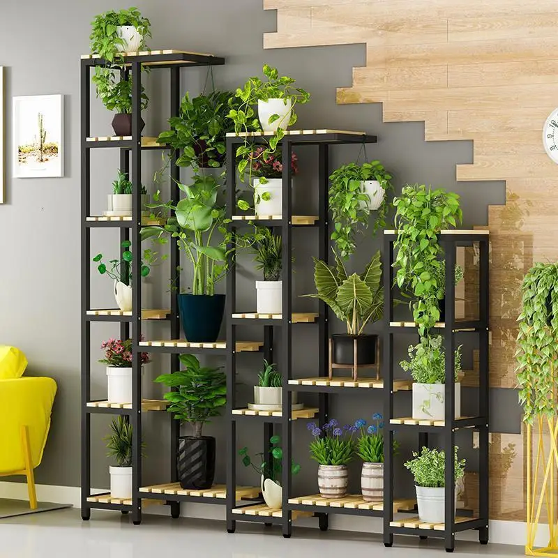 Decorativa Madera Estante Para Plantas Suporte Flores Крытая лестница Stojak Na Kwiaty Dekoration напольная Цветочная подставка для растений