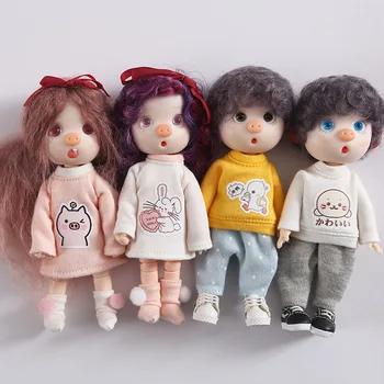 

Doll clothes ob11 baby clothes hoodies pants for 1/8 1 / 12bjd, molly, obitsu11 socks doll dress bjd Accessories Toy clothing