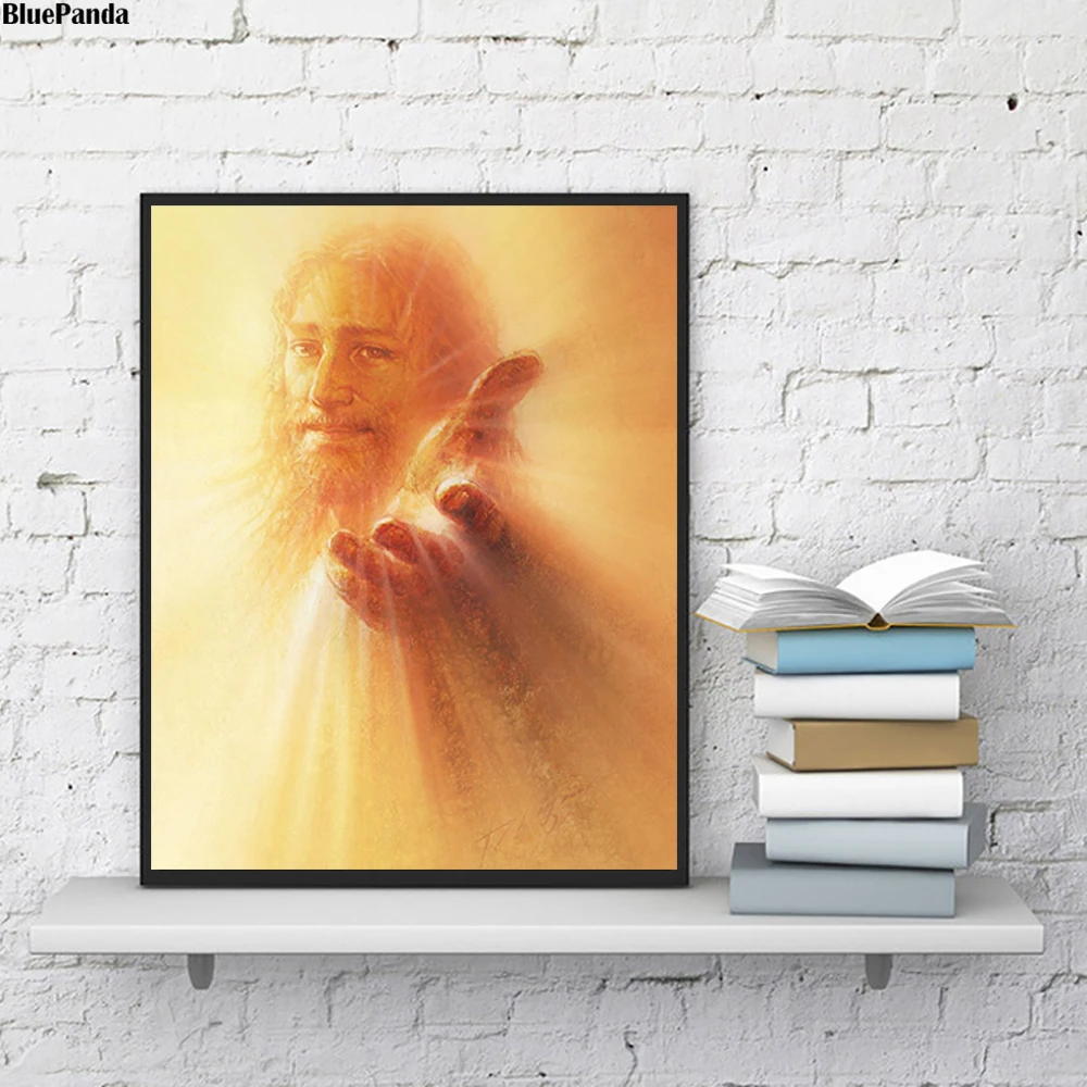LLXHG/ Jesus Christus Die Hand Gottes Leinwand Poster Und Drucke Dekorative Wandkunst Bilder Gem/älde F/ür Wohnzimmer Home Decoration-60X80Cm Ungerahmt