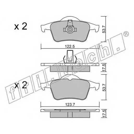 Колодки тормозные дисковые задние VOLVO S80 99- fri.tech. 357.0