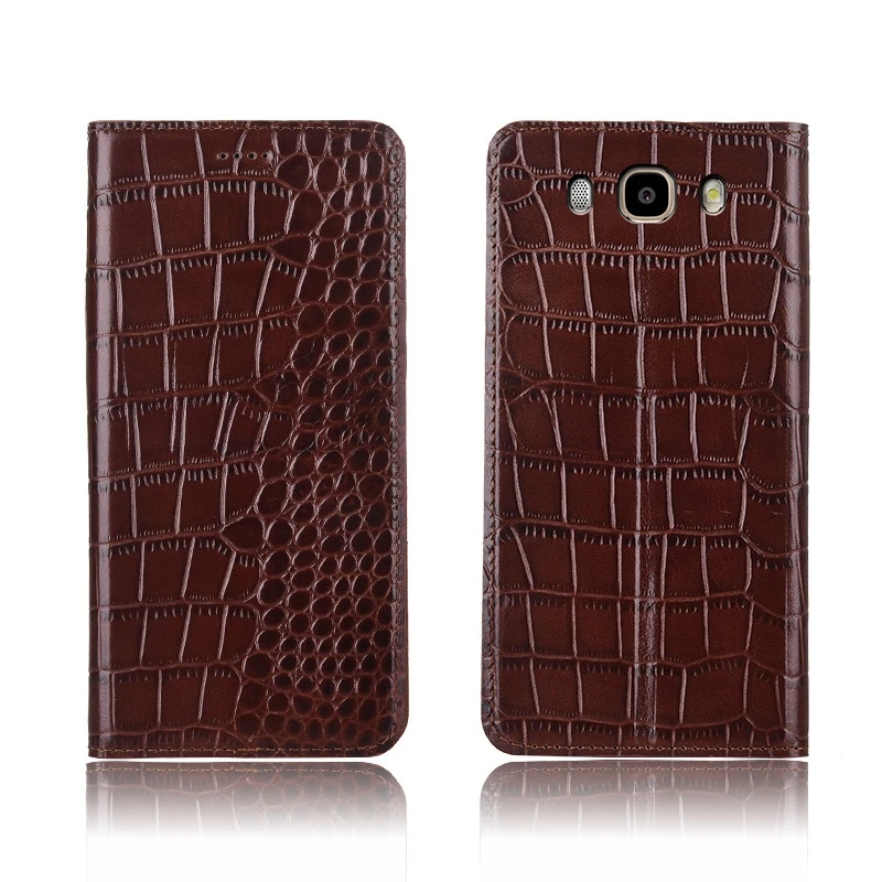 

Crocodile pattern genuine leather card slot holder case for Samsung Galaxy J7 2016/Samsung Galaxy J5 2016 holster cover case