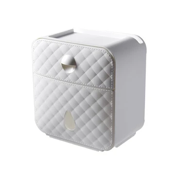 

Wall Mounted Waterproof Toilet Paper Box Toilet Paper Holder Toilet Paper Storage Box Multifunctional Toilet Paper Holder