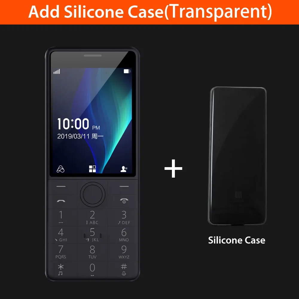 Xiaomi Qin 1S+ VoLTE 4G сеть Wifi 4G+ 512MB 2,8 дюйма 1480mAH bluetooth 4,2 инфракрасный пульт дистанционного управления gps Две sim-карты английский - Color: Add Silicone Case