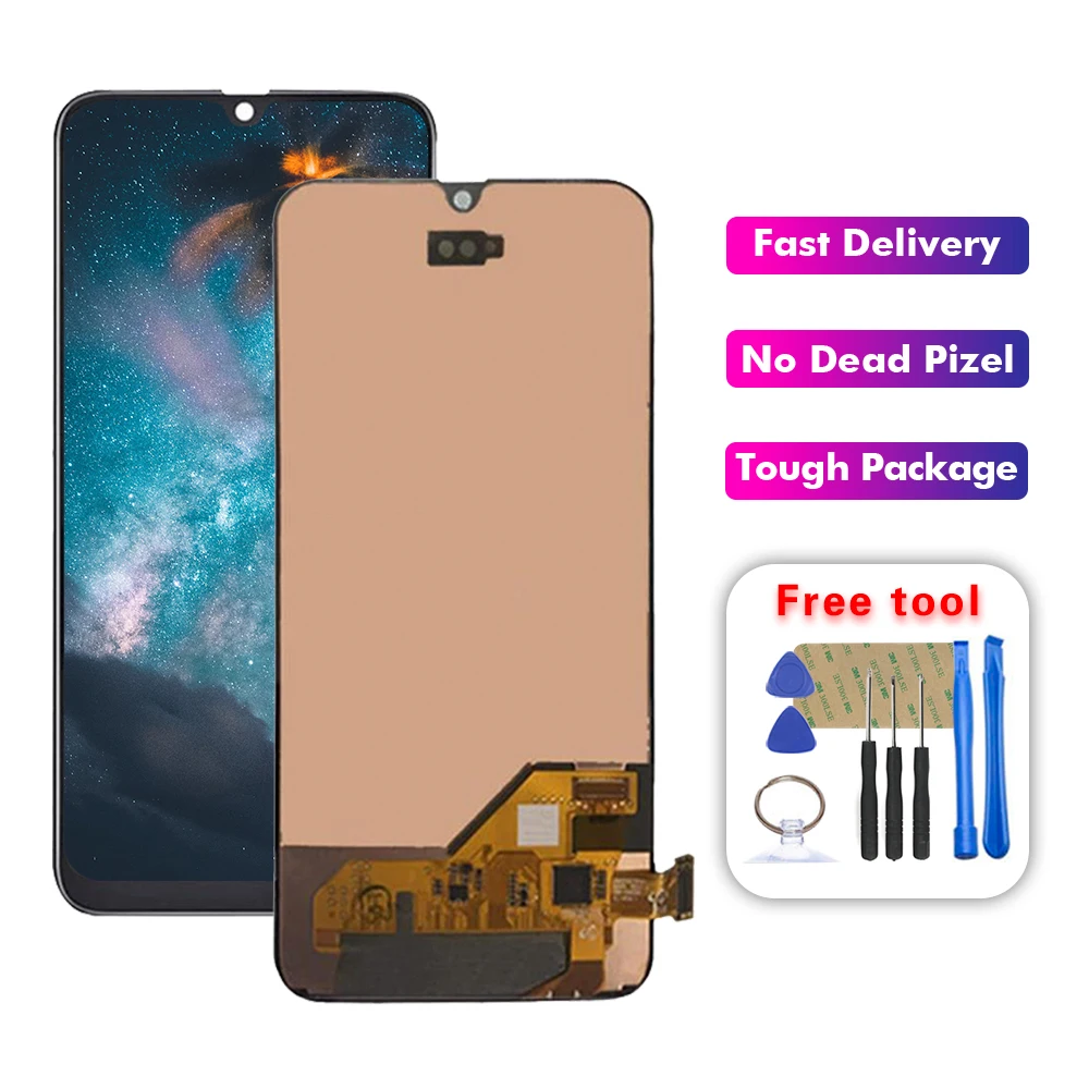 Супер AMOLED ЖК-дисплей для samsung Galaxy A40 A405 ЖК-дисплей дигитайзер сборка для A40 A405 A405F/DS A405F A405FD A405A ЖК-экран