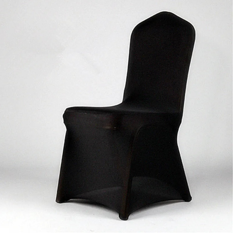 6 шт. свадебные декоративные чехлы для стульев из спандекса черные Универсальные