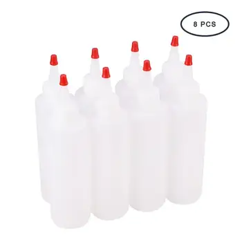 

1 Set Plastic Squeeze Bottles with Red Tip Caps for Crafts Glue Multi Purpose