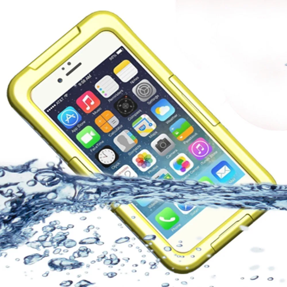 Абсолютно водонепроницаемый чехол для iphone 6 для iphone 6S прочный Простая установка встроенный замок - Цвет: Цвет: желтый
