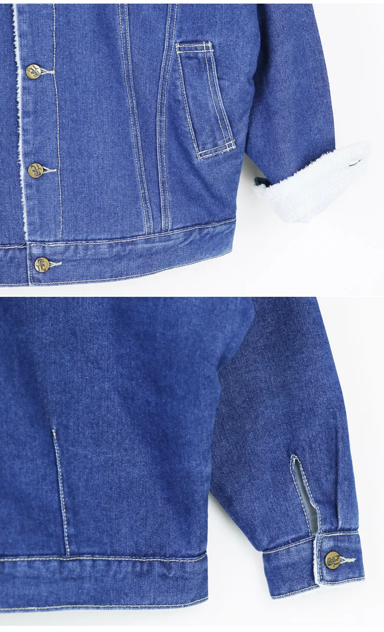 AliExpress плотное зимнее вельветовое джинсовое пальто больших размеров с длинным рукавом из овечьей шерсти, плюшевая Свободная Женская одежда с хлопковой подкладкой