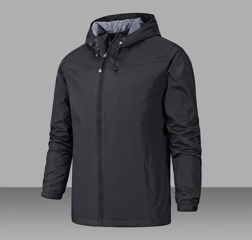 

New design custom outdoor jacket thin section spring and autumn single layer large size jacket jacket tide windproof waterproof