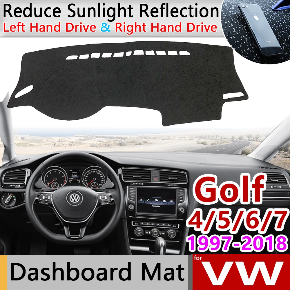 Comprar Para Volkswagen VW Golf 4 5 5 5 6 6 7 Sportsvan 1997 ~ 2018 Anti Slip Mat panel de sombrilla accesorios MK4 MK5 MK6 MK7 1J 1K 5K 5G