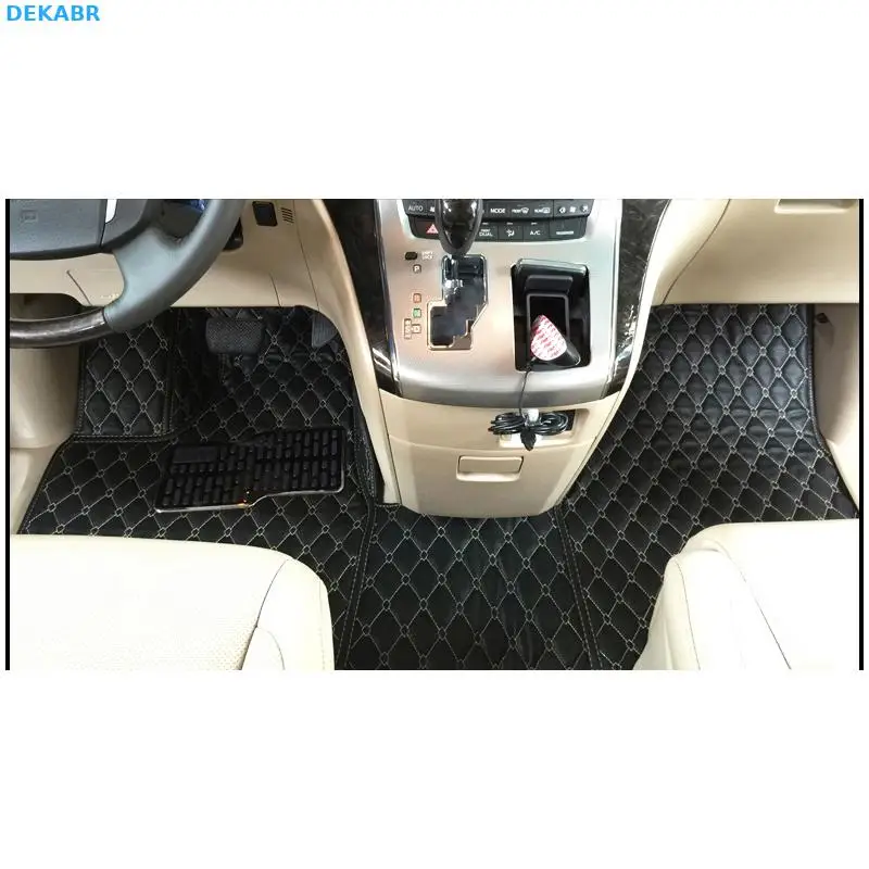 Высокое Кач. Кожаные автомобильные коврики для toyota alphard Vellfire 2013 2012 2011 2010