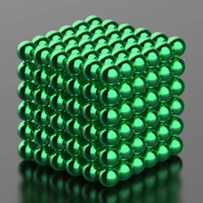 5mm 216pcs/set With Metal Box Neodymium Magnet Permanent NdFeB Super Strong Round Magnetic Magnets Disc Magic Balls Sphere Cube - Цвет: Green