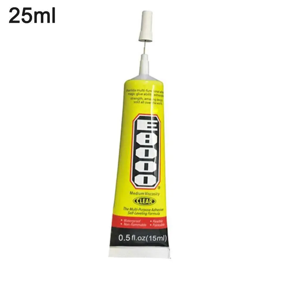 

15/25/50ML E8000 Strong Liquid Glue Clothes Fabric Clear Leather Adhesive Jewelry Stationery Phone Screen Instant Earphone