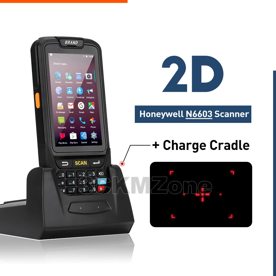 2D HoneyN6603 Cradle КПК Android 7,0 мобильный 1D 2D QR сканер штрих-кода ручной pos-терминал поддержка gps GPRS Wifi Bluetooth 4G для ПК камеры PDA - Цвет: 2D HoneyN6603 Cradle