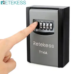 Retekess T14A настенный для ключей органайзер для хранения коробки с 4 кодовый замок запасные ключи Организатор металлический секрет, Сейф