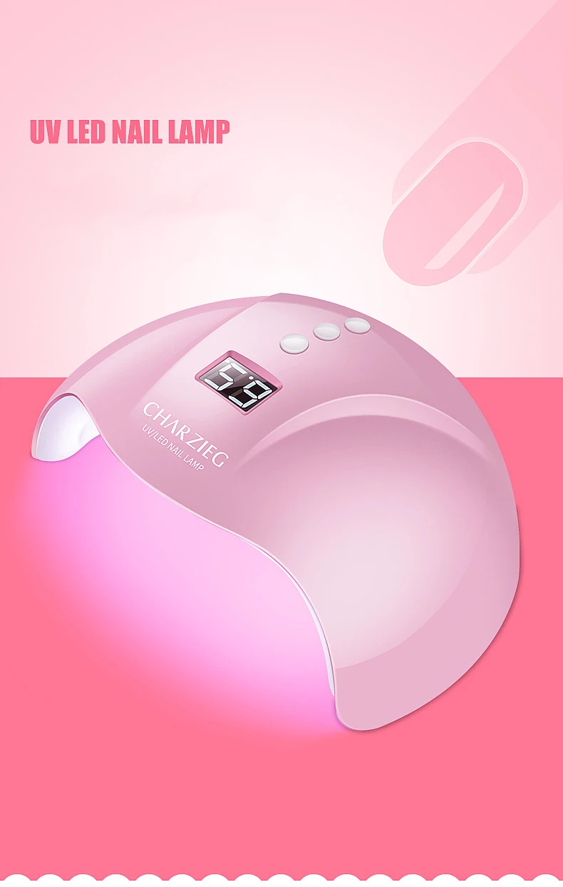 1 шт. 24 Вт умный пояс индукционный клей для ногтей сушилка светодиодный+ УФ-лампа для ногтевой фототерапии машина для ногтей быстросохнущая,(белый, розовый цвета