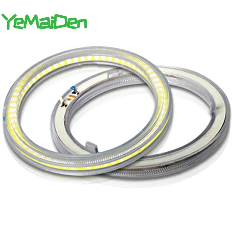 2x Car Angel Eyes LED COB Light Circle 60mm 70mm 80mm Auto/Motorcycle Headlight Styling Bulb 12V 6000K White Day | Автомобили и