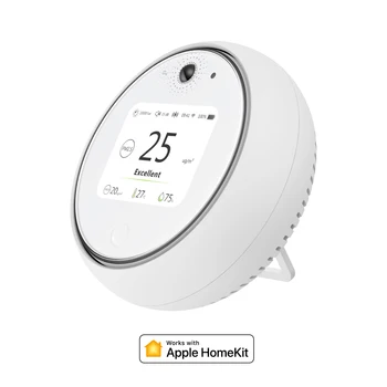 

Koogeek WiFi Smart Indoor Air Quality Environment Monitor Light Sound Motion Sensor with Apple HomeKit Rechargeable EU White