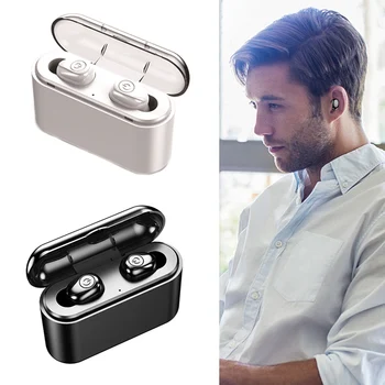 

Bluetooth True Wireless Earphones 5D Stereo Earbuds Mini TWS Waterproof Headfrees 2200mAh Power Bank For Smart phones