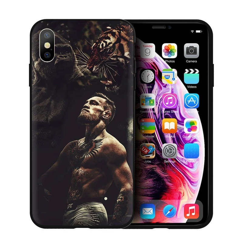 Мягкий силиконовый чехол для телефона EWAU UFC Конор Макгрегор для iPhone 5 5S SE 6 6s 7 8 plus X XR XS 11 Pro Max - Цвет: B7