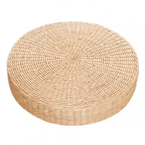 Tatami Cushion Breathable Widely Applied Sitting Cushion Comfortable Round Straw Weave Handmade Seat Cushion Pillow for Floor 