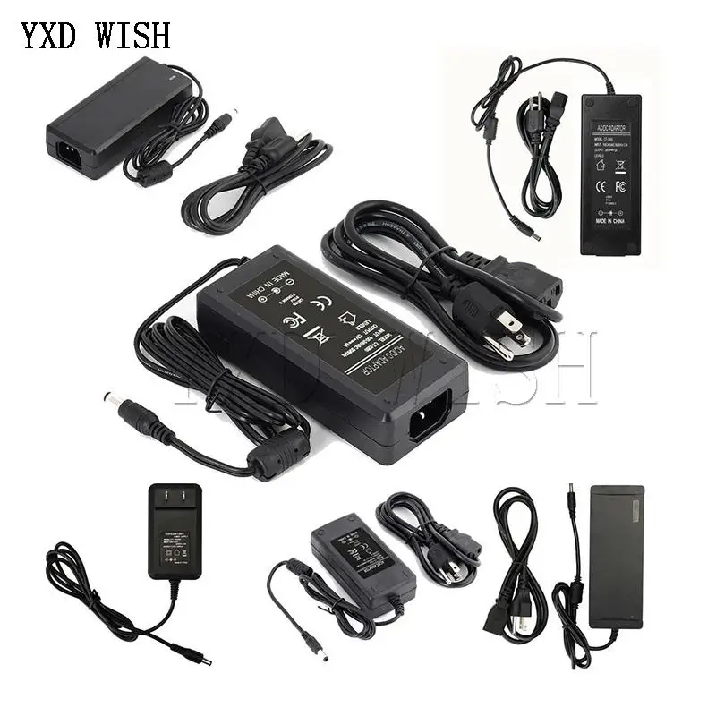 AC 110-220V DC 5V 6V 8V 9V 10V 12V 15V 24V 1A 2A 3A 5A 6A Universal Power Adapter อะแดปเตอร์ชาร์จในรถยนต์ EU US สำหรับแถบ LED 1