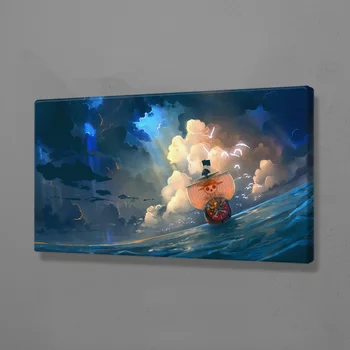 

One Piece Thousand Sunny Ship Anime Poster Canvas Wall Art Decoration Prints Dorm Living Room Home Bedroom Decor Painting