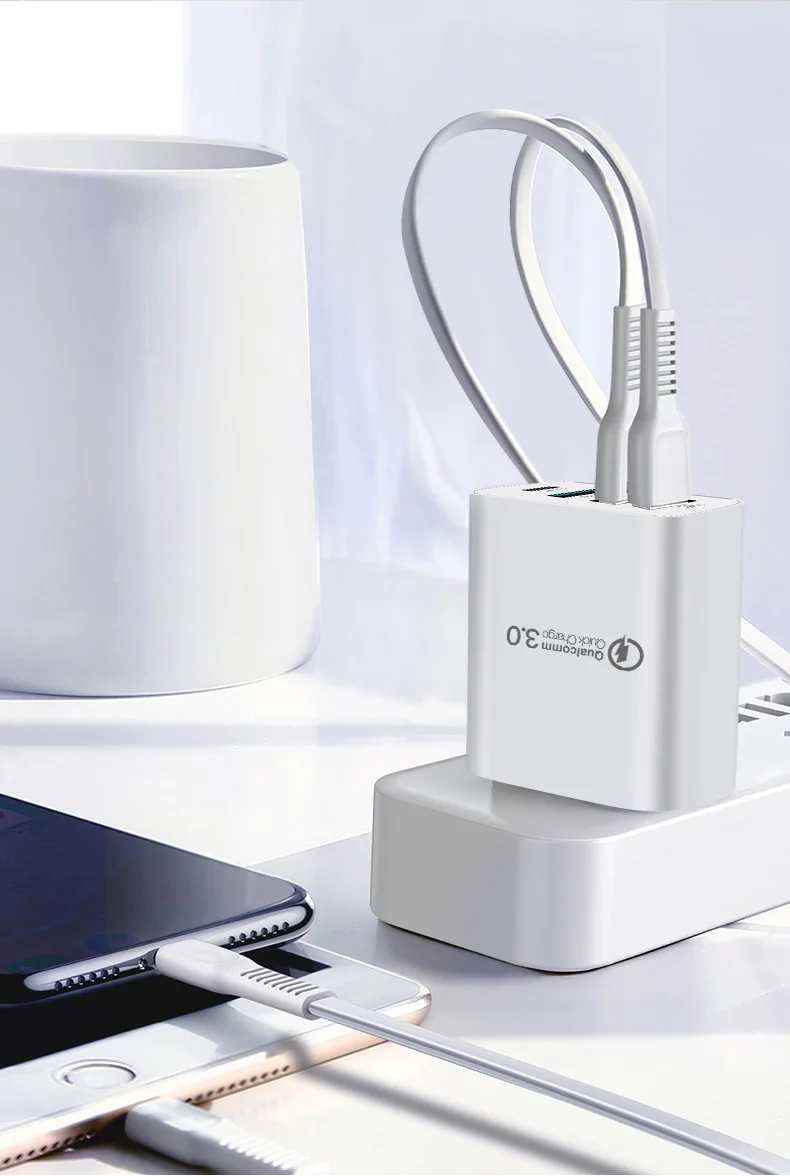 4 порта быстрое зарядное устройство Тип C USB домашнее зарядное устройство для samsung iPhone huawei QC 3,0 быстрое настенное зарядное устройство адаптер США ЕС Великобритания