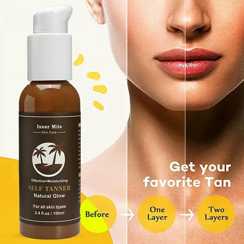 100ml Body Self Tanning Mousse Tanners Cream Solarium Cream Bronzer Face Body Nourishing Skin Sun Block Makeup