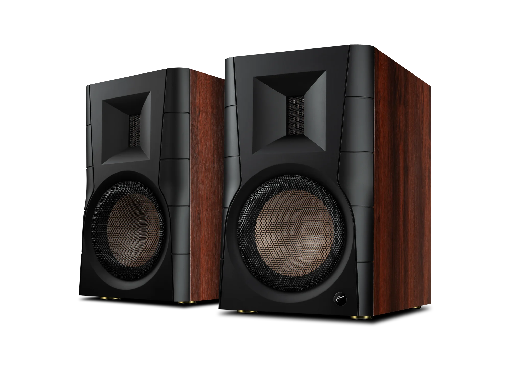 D200 D300 hifi Stereo Active Bluetooth 5.0 Bookshelf Speakers Desktop Audio 6.5" midwoofer Isodynamic ribbon tweeter