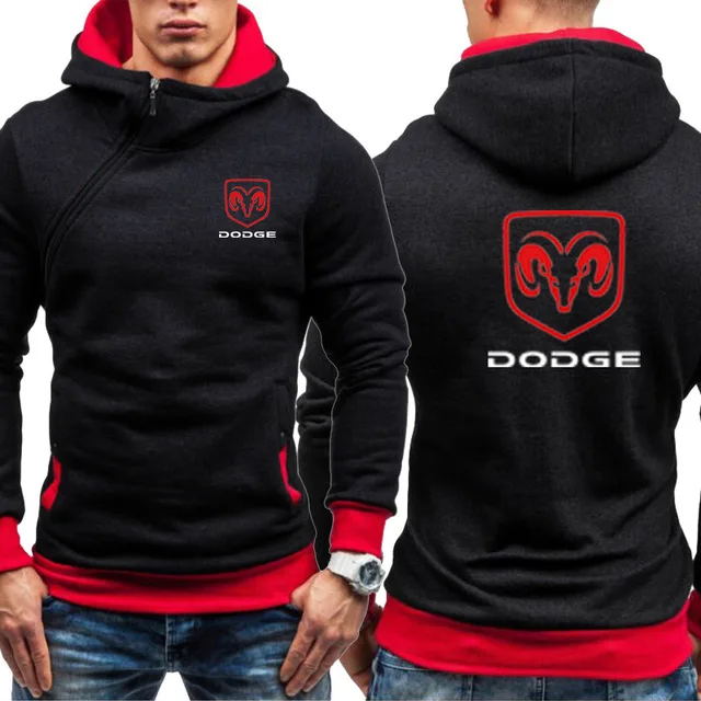 Толстовки мужские для Dodge Car Logo Толстовка с капюшоном модная весенняя Осенняя флисовая хлопковая куртка на молнии хип-хоп Harajuku мужская одежда - Цвет: as picture