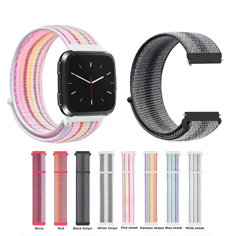 

Sport Replacement Woven Nylon Strap For Fitbit Versa Breathable Adjustable Closure Loop Watch Band For Fitbit Versa Smart Watch