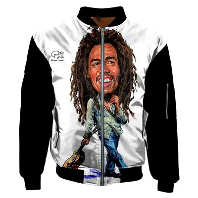 Jacket PLstar Космос Новая мода Повседневное 3Dfullprint унисекс Для мужчин/Для женщин рэгги Боб Марли в стиле «хип-хоп» на молнии/куртки/толстовки с капюшоном/худи S-2 - Цвет: Jacket