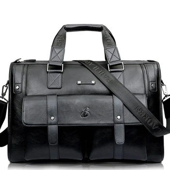

Large Me Briefcase Leather Handbag Messenger Bags Male Vintage Shoulder Bag Men's Large Capacity Travel Bags Laptop Briefcase