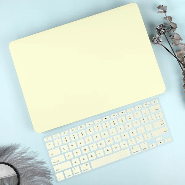 Чехол для ноутбука 4 в 1 для MacBook Air 11, 13 дюймов и Pro retina 13,3, 15,,,, кристально Матовый Жесткий чехол для клавиатуры - Цвет: Mellow Yellow